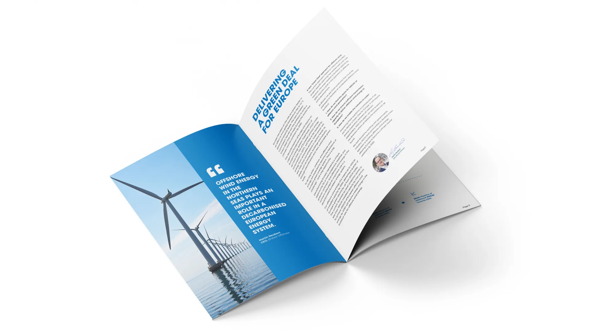 Ørsted renewable energy corporate brochure design
